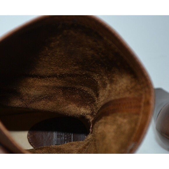 Frye 3476124 Marissa Slouch Heel Boots Size 8.5 M Brown leather‎ Buckle Mid Calf - Picture 15 of 16
